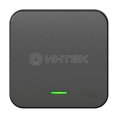 Выключатель 1-кл. ОП Blanca 10А IP20 (сх. 1) 250В с подсветкой с изолир. пластиной антрацит  Systeme Electric BLNVA101116 изображение, фото