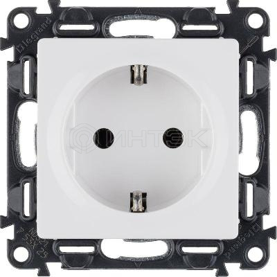 Розетка 1-м СП Valena Life 16А IP20 250В 2P+E винтов. клеммы механизм бел. Legrand 753425 изображение, фото