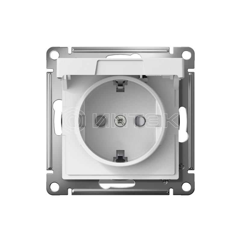 Розетка AtlasDesign 16А IP20 с заземл. защ. шторки с крышкой быстрозажим. клем. механизм бел. Systeme Electric ATN000146S изображение, фото