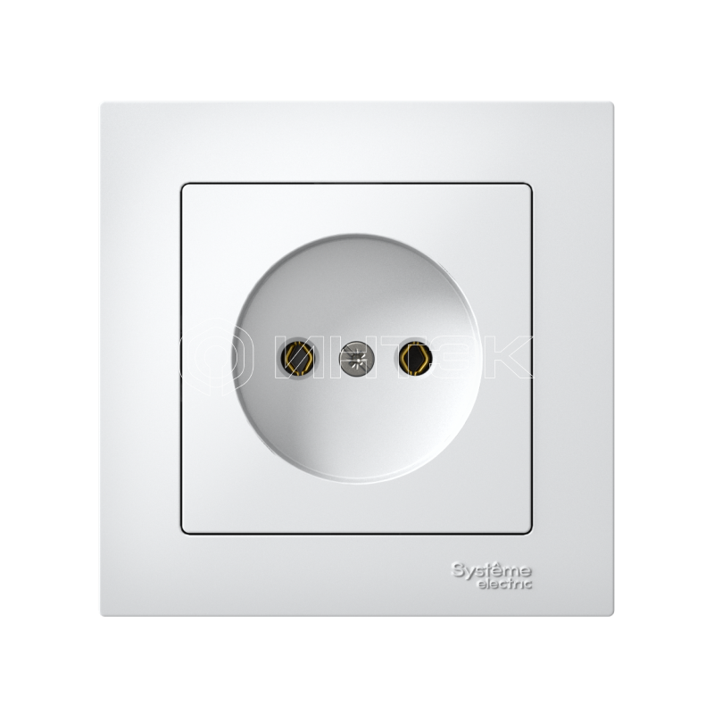 Розетка AtlasDesign 16А без заземл. быстрозажим. клем. в сборе бел. Systeme Electric ATN000140S изображение, фото