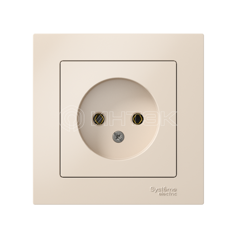 Розетка 1-м СП AtlasDesign 16А IP20 без заземл. в сборе беж.  Systeme Electric ATN000240 изображение, фото
