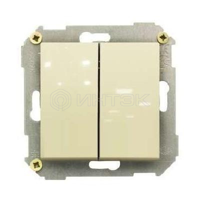 Выключатель 2-кл. СП Simon 34 10А IP20 механизм сл. кость Simon 34398-031 изображение, фото