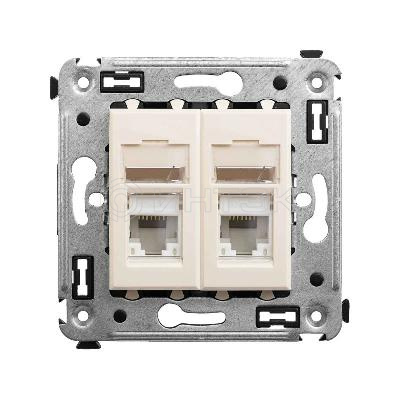 Розетка компьютерная 2-м СП Avanti "Ванильная дымка" RJ45 кат.5E DKC 4405464 изображение, фото