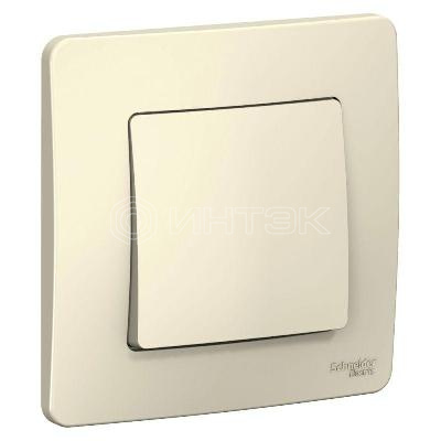 Выключатель 1-кл. СП Blanca 10А IP20 (сх. 1) 250В молочн.  Systeme Electric BLNVS010102 изображение, фото
