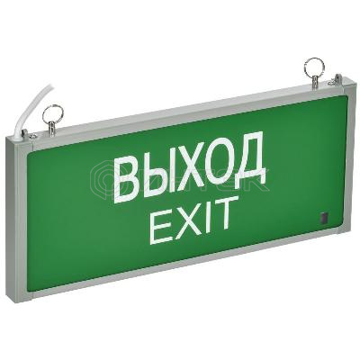 Светильник светодиодный ССА101 1.5ч ВЫХОД-EXIT аварийный односторон. GENERICA LSSA0-101-D15-20-K03-G изображение, фото