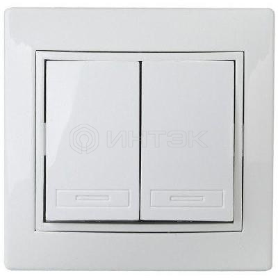 Выключатель 2-кл. СП Plano 10А IP20 1-104-01 250В бел. Intro Б0053758 изображение, фото