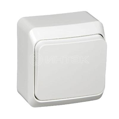 Выключатель 1-кл. ОП Этюд 10А IP20 бел.  Systeme Electric BA10-001B изображение, фото