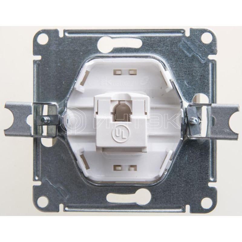 Розетка компьютерная 1-м Glossa RJ45 кат.5E механизм перламутр.  Systeme Electric GSL000681K изображение, фото