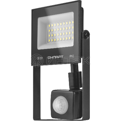 Прожектор светодиодный 61 984 OFL-02-30-4K-BL-IP65-LED-SNRA 30Вт 4000К IP65 2400лм с датчиком движения черн. ОНЛАЙТ 61984 изображение, фото