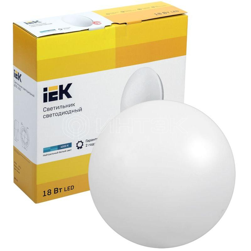 Светильник светодиодный ДПБ 1002 18Вт 4000К IP20 круг бел. IEK LDPB0-1002-18-4000-K01 изображение, фото
