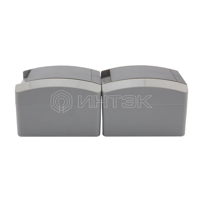 Блок ОП 2 розетки вертик. INDUSTRIAL с заземл. IP54 сер. Kranz KR-78-0615 изображение, фото