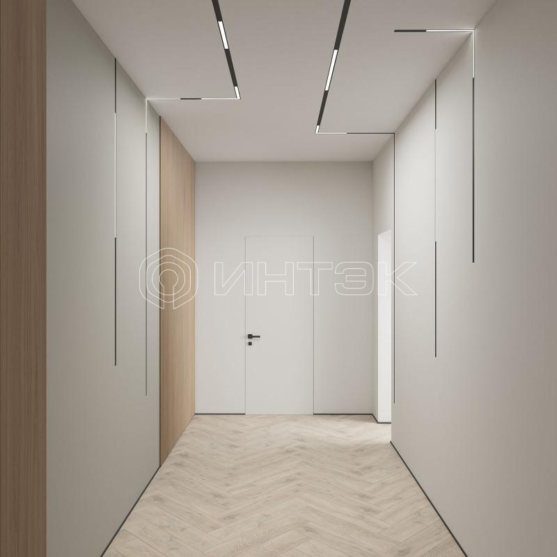 Светильник трековый SMART LINEAR 18Вт 3000К-6000К IP20 220В L312х312 угловой со светодиодом алюм. черн. DENKIRS 761243 изображение, фото