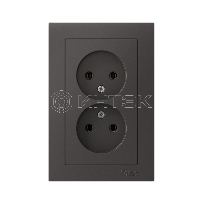 Розетка AtlasDesign 16А без заземл. без шторок механизм базальт Systeme Electric ATN001441 изображение, фото