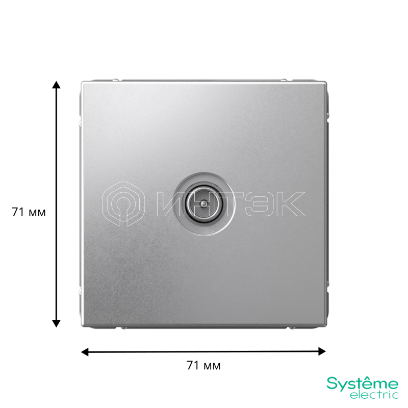 Розетка телевизионная оконечная TV ArtGallery 1дБ механизм алюм.  Systeme Electric GAL000391 изображение, фото