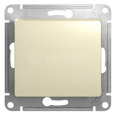 Кнопка нажимная 1-кл. СП Glossa 10А IP20 (сх. 1) 10AX механизм беж. Systeme Electric GSL000215 изображение, фото