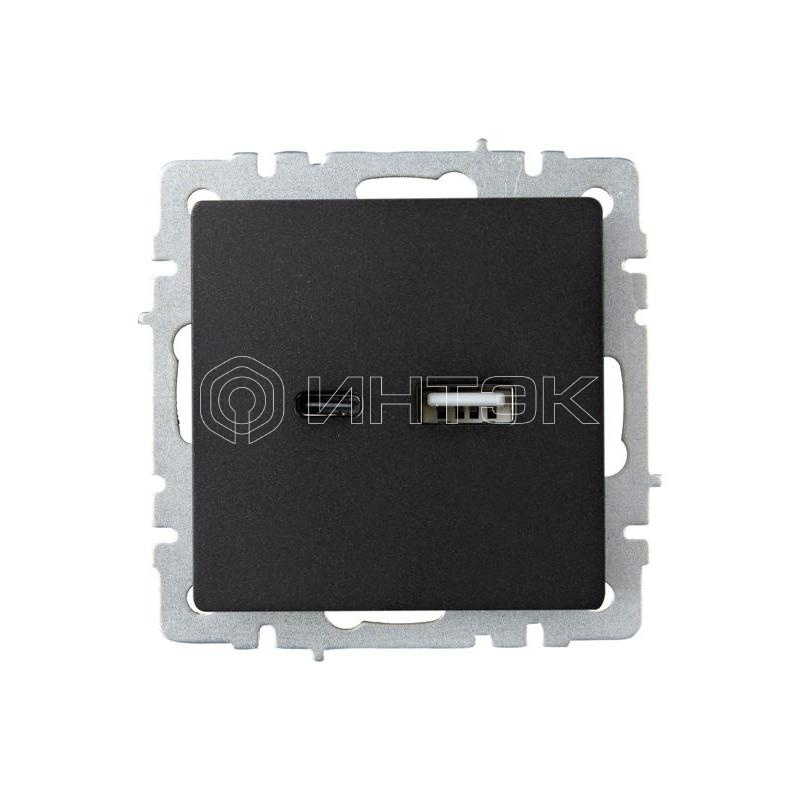 Розетка BRITE USB A+C 18Вт РЮ11-1-БрЧ механизм черн. IEK BR-U22-018-K02 изображение, фото