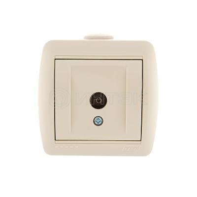 Розетка телевизионная оконечная TV ОП Nata 16А IP20 крем. LEZARD 710-0300-130 изображение, фото