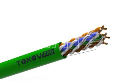 Кабель витая пара U/UTP 4х2х24AWG(0.52мм) кат.5E PVCLS нг(А)-LSLTx indoor Fluke tested 305м (м) PRO TOKOV ELECTRIC TKP-C11-U42-5E-RU-LSLTx изображение, фото