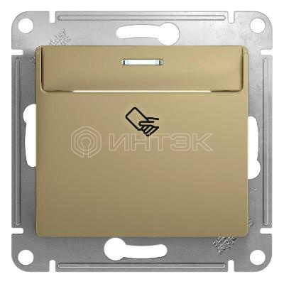 Выключатель карточный 1-кл. СП Glossa 10А IP20 (сх. 6) механизм титан Systeme Electric GSL000469 изображение, фото