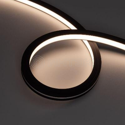 Лента светодиодная NOVA-TOP-BLACK-A120-16x15mm 24В Warm 3500К 10Вт/м IP67 2835 wire x2 вывод боков. герметичная (уп.5м) Arlight 049081 изображение, фото