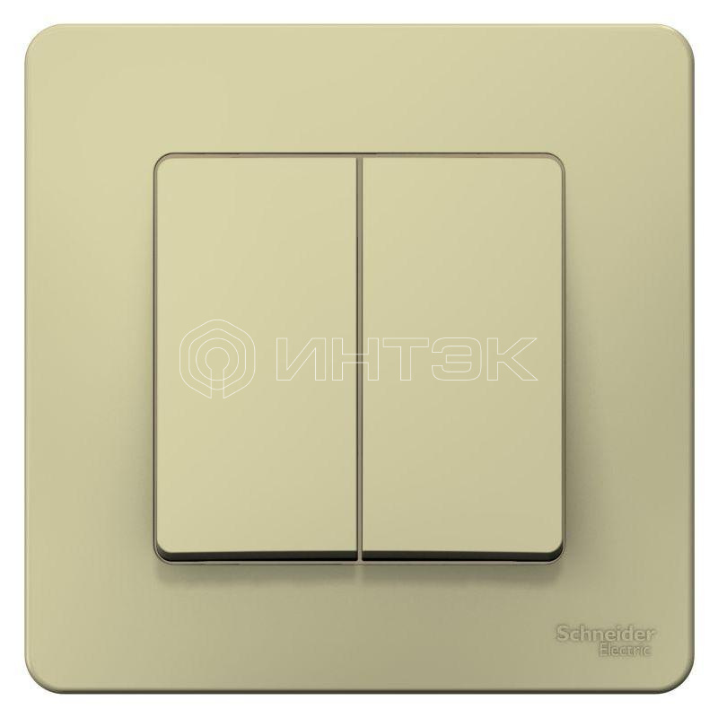 Переключатель проходной 2-кл. СП Blanca 10А IP20 (сх. 6+6) 250В беж. Systeme Electric BLNVS106607 изображение, фото
