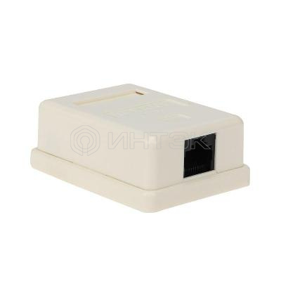 Розетка компьютерная 1-м ОП RJ45 кат.5E UTP неэкранир. бел. Rexant 03-0121 изображение, фото