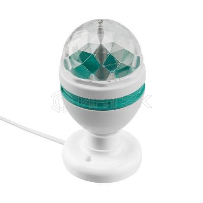 Лампа светодиодная "Диско" 6Вт 3LED RGB E27 230В IP20 с подставкой Neon-Night 601-251 изображение, фото