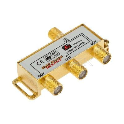 Делитель ТВ "краб" x3+4шт F "BOX" 5-1000 МГц "GOLD" Rexant 05-6102-1 изображение, фото