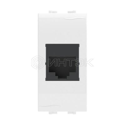 Розетка компьютерная 1-м СП 1мод. Brava RJ45 кат.5E AMP бел. DKC 76646B изображение, фото