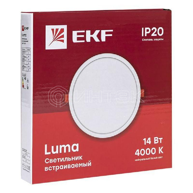 Светильник светодиодный ДВО 1007 14Вт 4000К IP20 встраив. Basic EKF DLL-1007-14-4000 изображение, фото