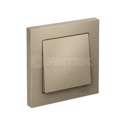 Выключатель 1-кл. СП AtlasDesign 10А IP20 (сх. 1) 10AX в сборе шампань  Systeme Electric ATN000512 изображение, фото