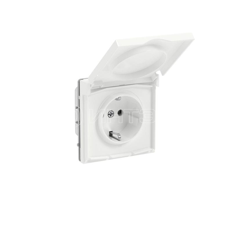 Розетка силовая KANT IP44 2P+E защ. шторки с крышкой бел. магнолия DKC 7000013 изображение, фото