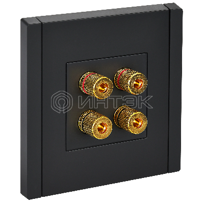  Аудиорозетка 4-местная FP139 черный IEK FORTE&PIANO FP-S40-K02 изображение, фото