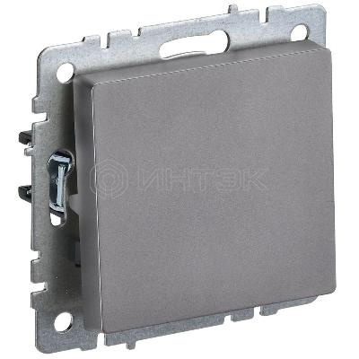Выключатель проходной 1-кл. СП BRITE ВС10-1-6-БрС 10А механизм сталь IEK BR-V12-0-10-K46 изображение, фото