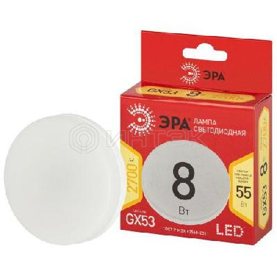 Лампа светодиодная LED GX-8W-827-GX53 R GX 8Вт таблетка GX53 тепл. бел. ЭРА Б0050604 изображение, фото