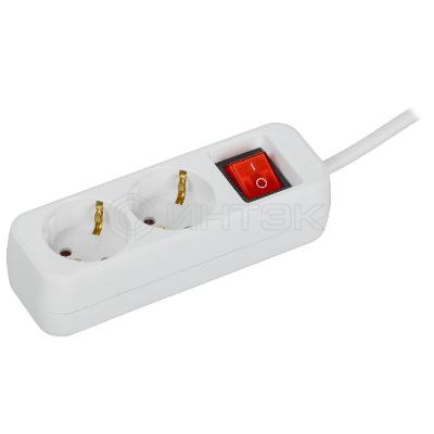 Удлинитель 2х5м 10А У02К ПВС 3х1 бел. UMA IEK UM-YP10-10-02-05-ZK-K01 изображение, фото