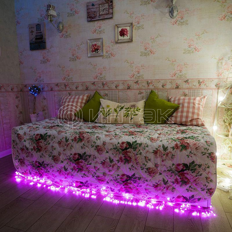 Гирлянда светодиодная "Цветы Сакуры" 7м 50LED роз. 1.5Вт IP20 с контроллером 8 режимов Neon-Night 303-038 изображение, фото
