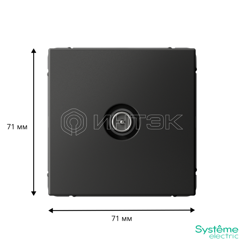 Розетка телевизионная проходная TV ArtGallery 4дБ механизм базальт Systeme Electric GAL001492 изображение, фото