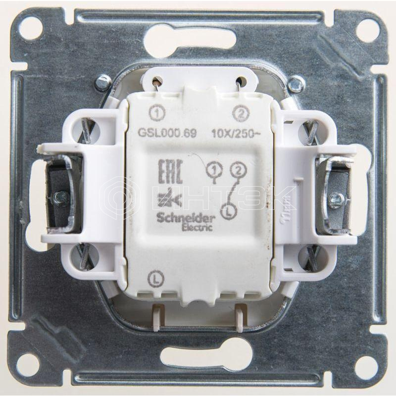 Выключатель карточный 1-кл. Glossa (сх. 6) механизм перламутр Systeme Electric GSL000669 изображение, фото