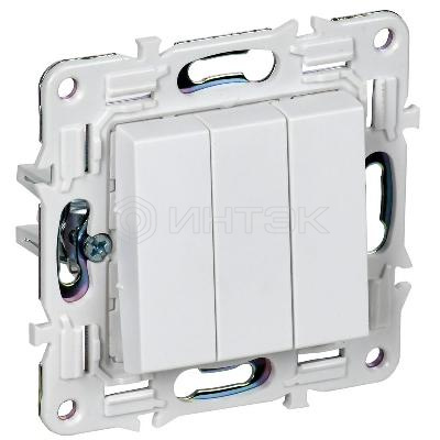 Выключатель 3-кл. SKANDY 10А SK-V11W арктич. бел. IEK SK-V30-0-10-K01 изображение, фото