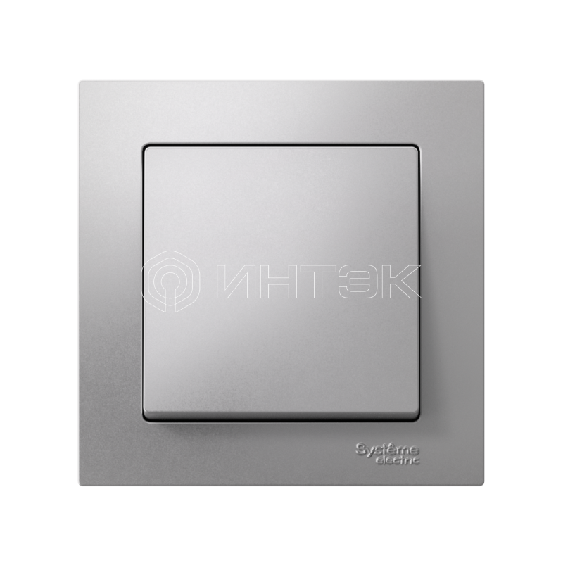 Выключатель 1-кл. СП AtlasDesign 10А IP20 (сх. 1) 10AX в сборе алюм.  Systeme Electric ATN000312 изображение, фото