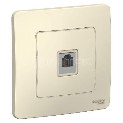 Розетка телефонная 1-м СП Blanca RJ11 молочн. Systeme Electric BLNIS011002 изображение, фото