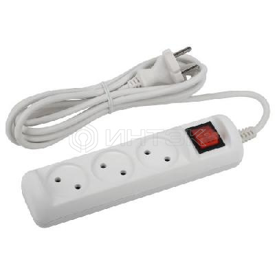 Удлинитель 3х1.5м без заземл. 10А IP20 U-3s-1.5m-2х1 ПВС 2х1 с выкл. Эра Б0044049 изображение, фото