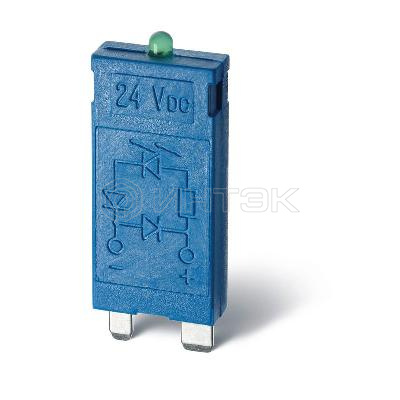 Модуль индикации и защиты LED + варистор 6...24В AC/DC зел. FINDER 9901002498 изображение, фото