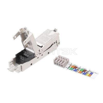 Адаптер проходной (coupler) IDC кат.6 полный экран CA3-IDC-C6-SH-F-SL Hyperline 431372 изображение, фото