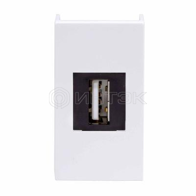 Розетка USB 1-м 1мод. Viva USB 2.0 бел. DKC 42018 изображение, фото