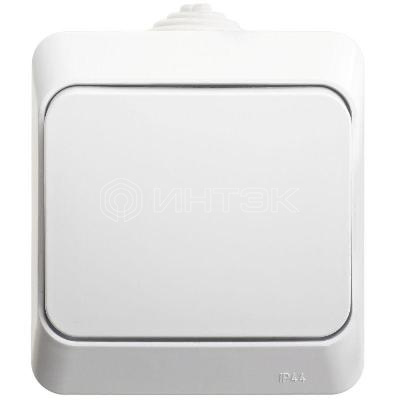 Переключатель проходной 1-кл. ОП Этюд 10А IP44 10AX бел.  Systeme Electric BA10-046B изображение, фото