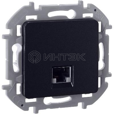 Розетка компьютерная Inspiria RJ45 кат.5E UTP антрацит IEK 673828 изображение, фото