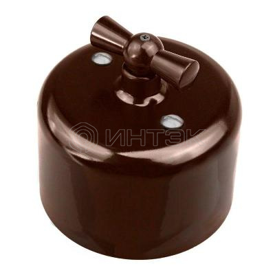 Выключатель 2кл. R керамика корич. Bironi R1-212-02 изображение, фото