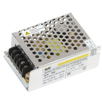 Драйвер LED ИПСН-PRO 5050 25Вт 12В блок-клеммы IP20 IEK LSP1-025-12-20-33-PRO изображение, фото